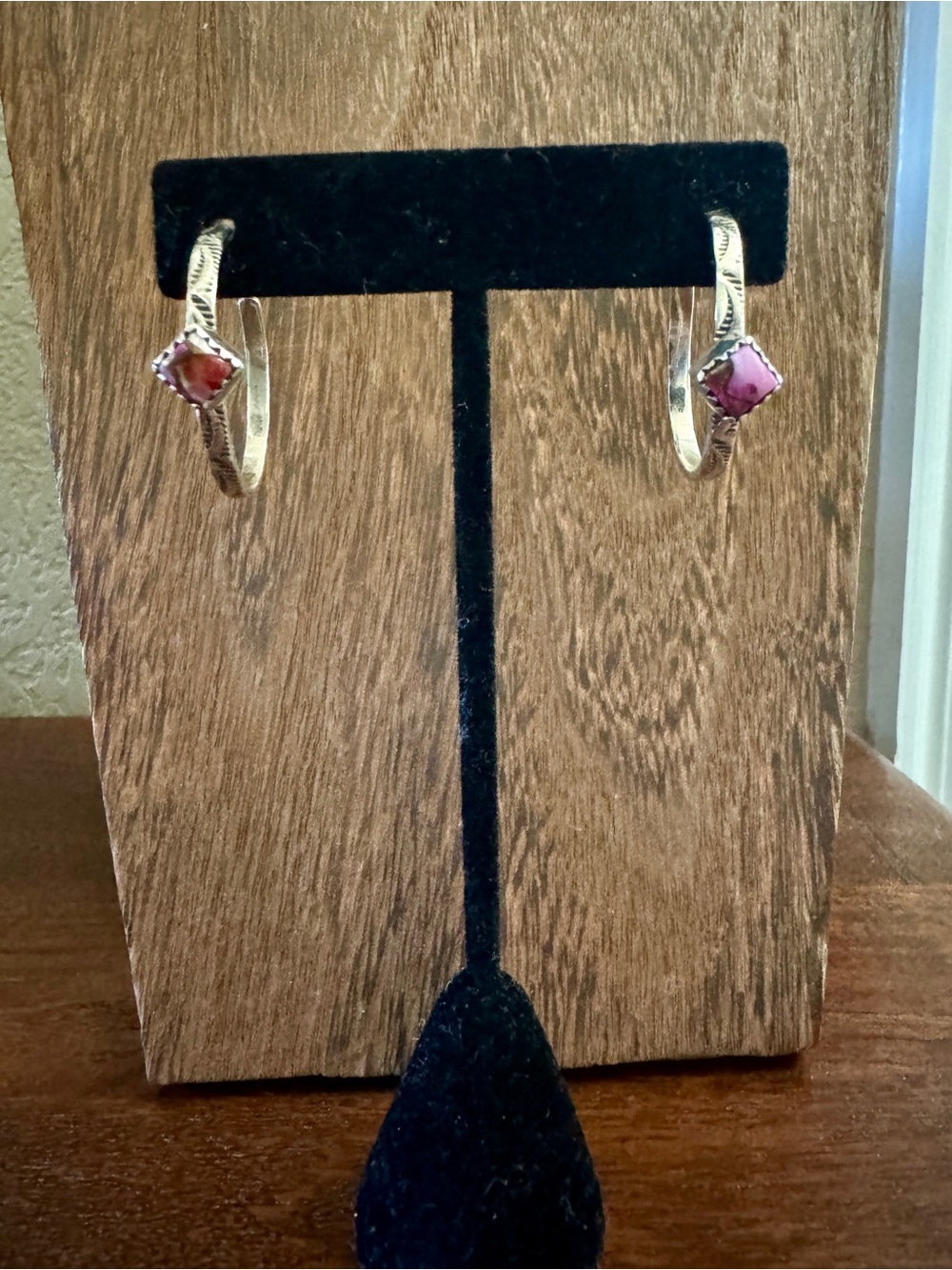 Sterling Silver Dahlia Hoop Earrings